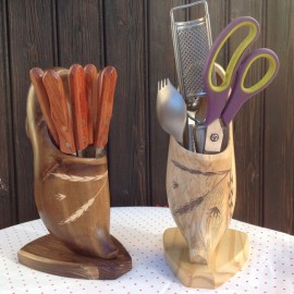 sabot porte couteau en bois